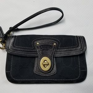 Coach Legacy Limited Ed 65th Anniv Black Wristlet